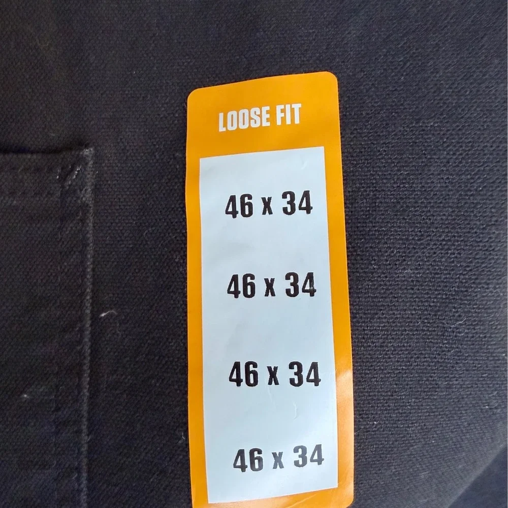 Carhartt B11 Washed Duck Work Pants Mens 46x34 Black Loose Fit Utility NWT